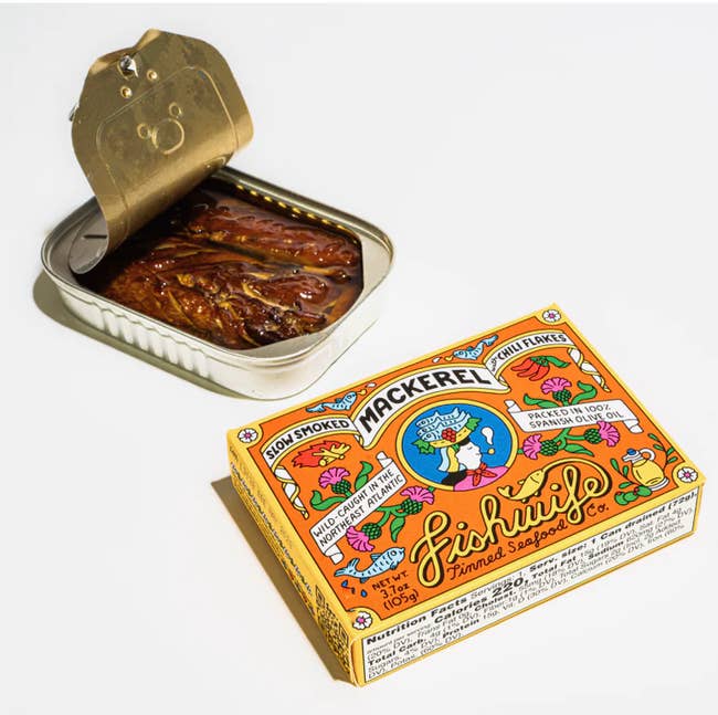 tinned fish with elaborate packaging 