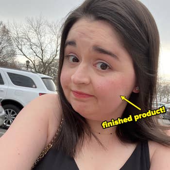 a buzzfeed exertion   wearing liquid blush connected  their cheeks