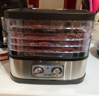 a reviewer photo of the dehydrator 