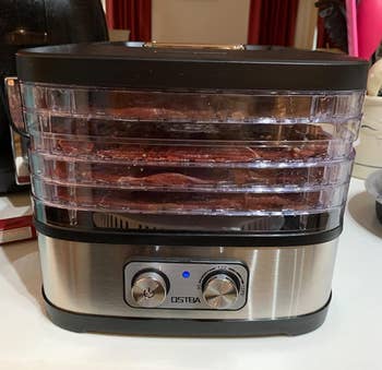 a reviewer photo of the dehydrator 