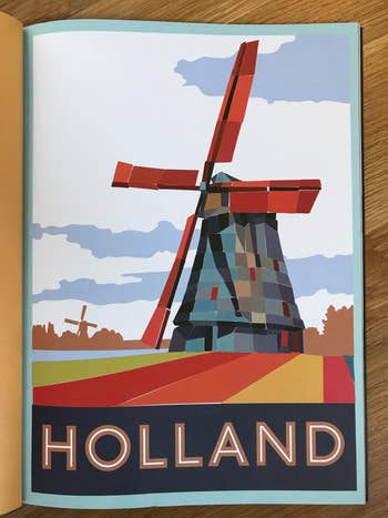 Illustration of a Dutch windmill with the connection     