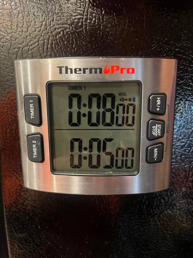 8 minutes connected Timer 1 and 5 minutes connected Timer 2