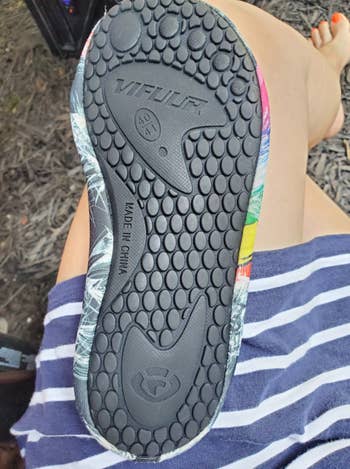 grippy sole of reviewer's shoe