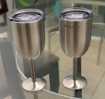 Reviewer image of two silver glasses
