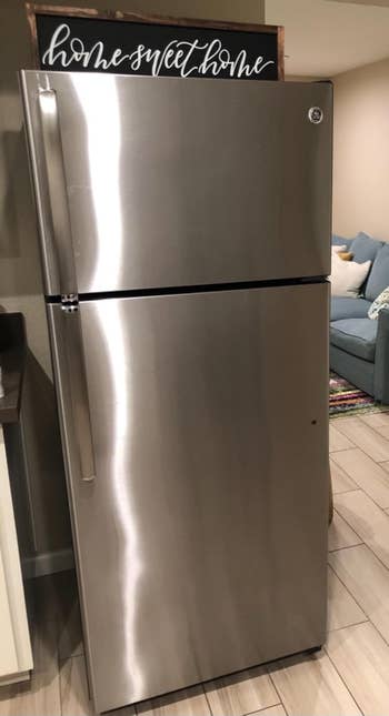 reviewers shiny fridge after using cleaner