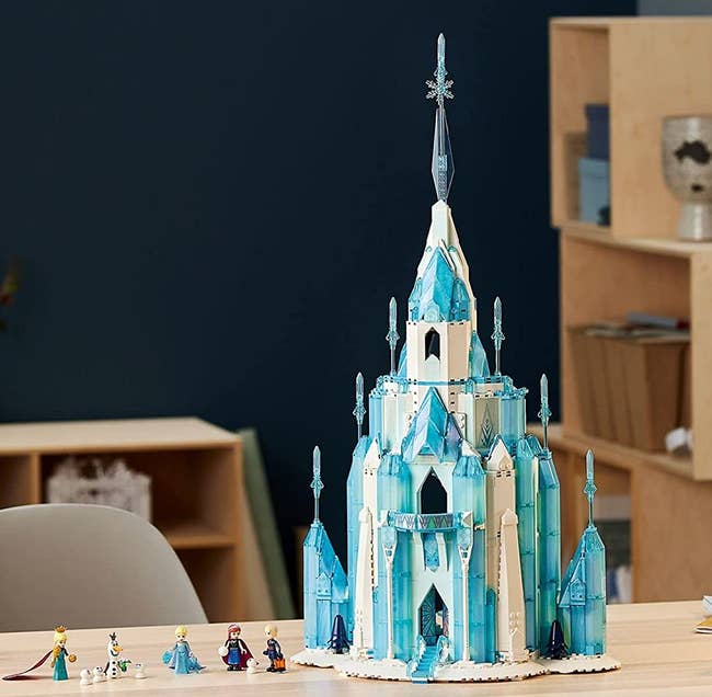 a lego version of elsa's castle
