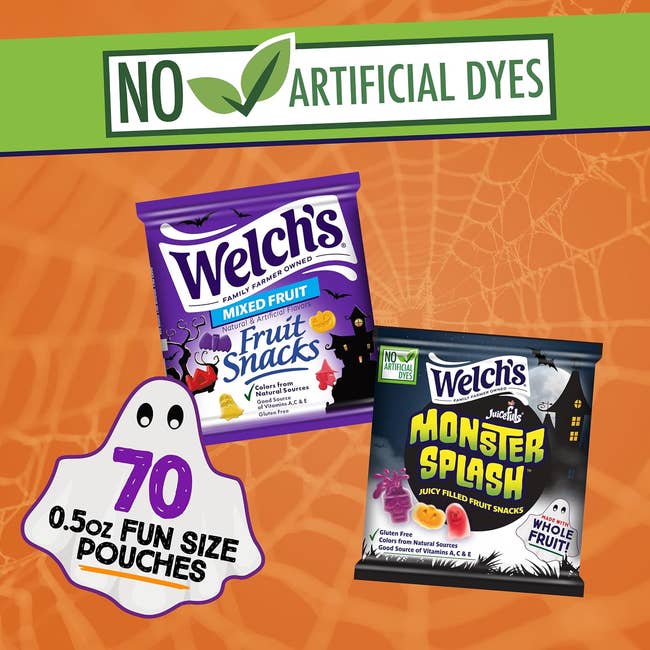 Mixed Fruit and Monster Splash. Labeled