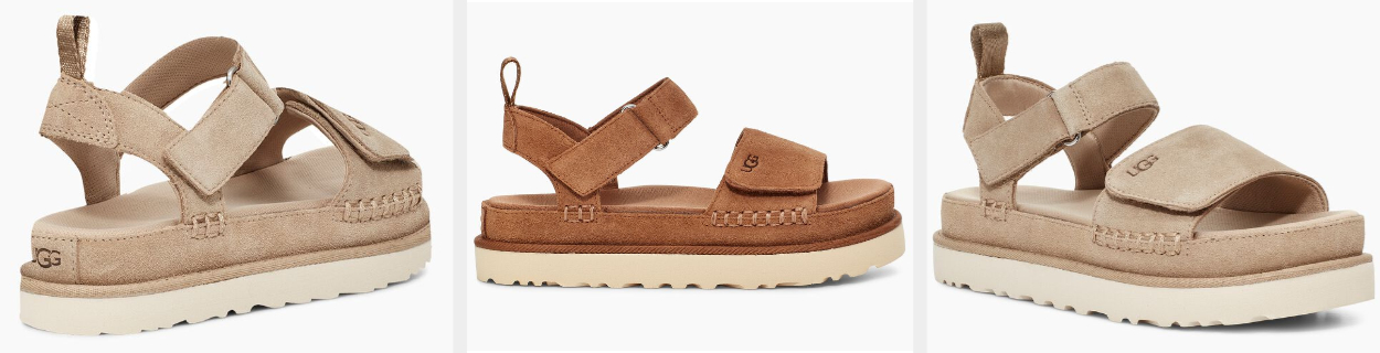 Three images of Ugg sandals