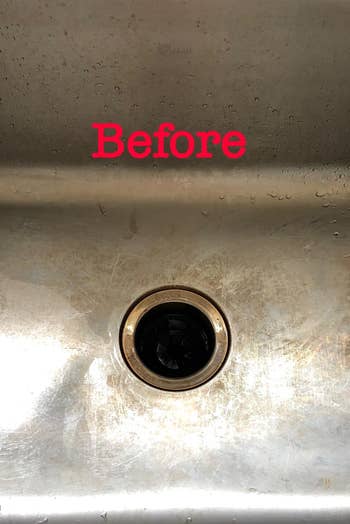 visibly dirty sink before