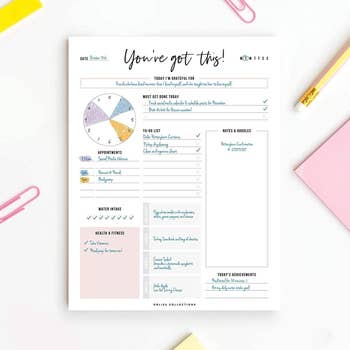 the you've got this daily planner filled out for one day