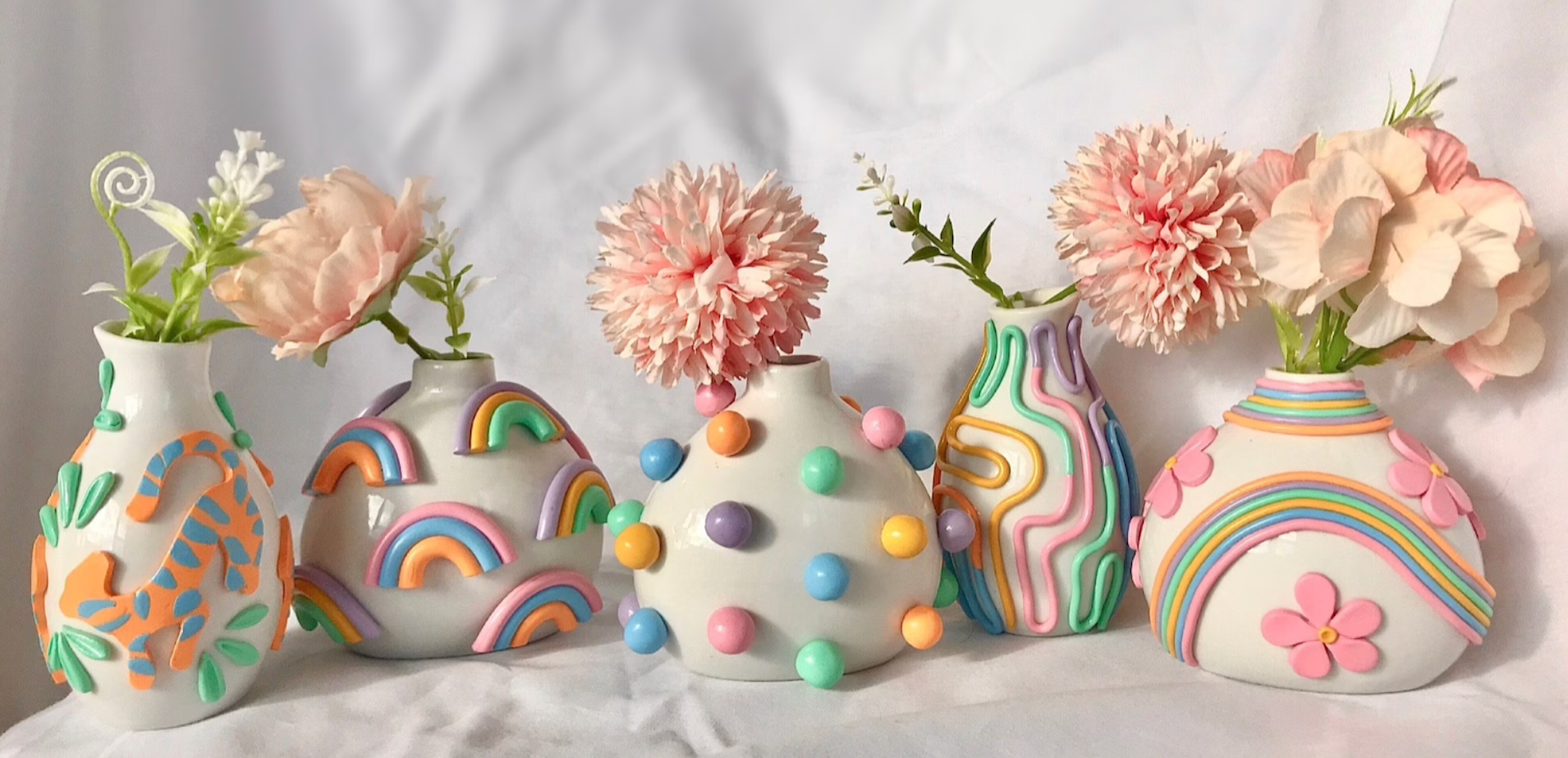 The vases in different shapes and styles