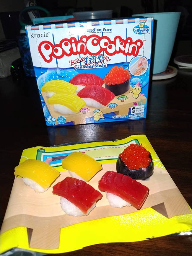 reviewer photo of their finished candy sushi