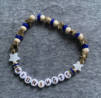 reviewer photo of midnights bracelet made using the kit