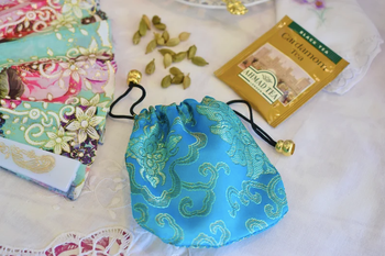 pouch, seeds, and tea