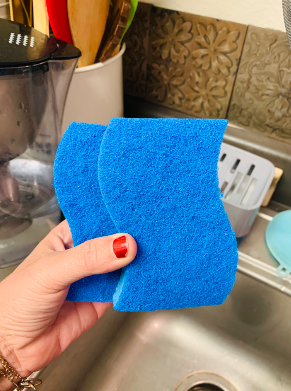  Miracle Microfiber Kitchen Sponge by Scrub-It - Non-Scratch  Heavy Duty Dishwashing Cleaning sponges- Machine Washable - (Blue) : Health  & Household