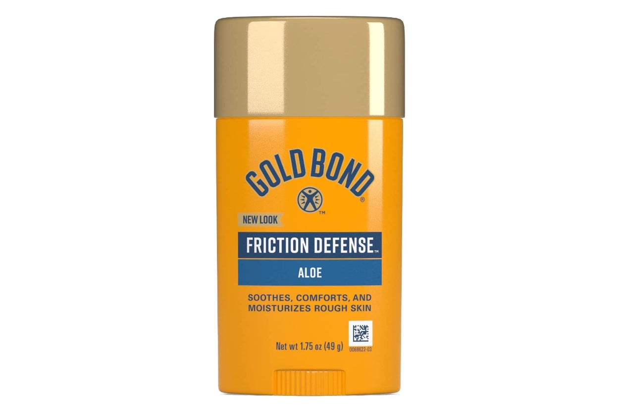 the gold bond friction defense stick that can be used to help prevent chafing