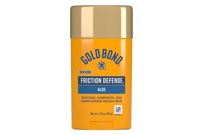 the gold bond friction defense stick that can be used to help prevent chafing