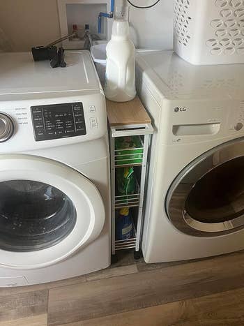 same cart pushed in, which fits perfectly between the washer and dryer