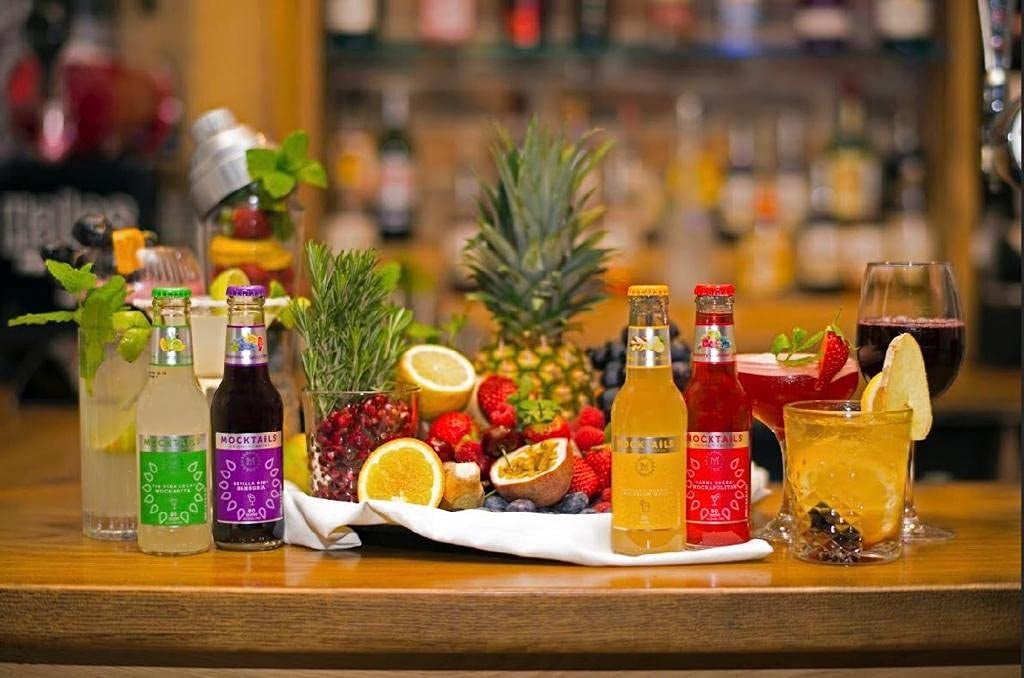 assorted bottled mocktails