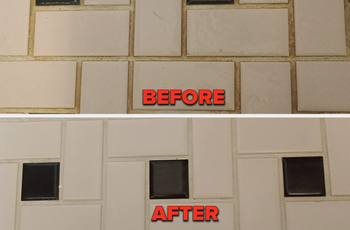 a reviewer's grout looking all dirty 