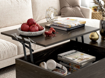 photo showing lift-top coffee table