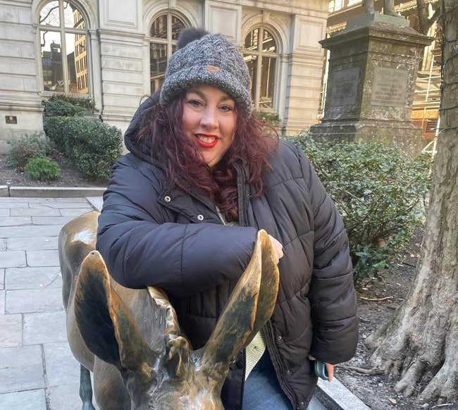 Reviewer wearing coat