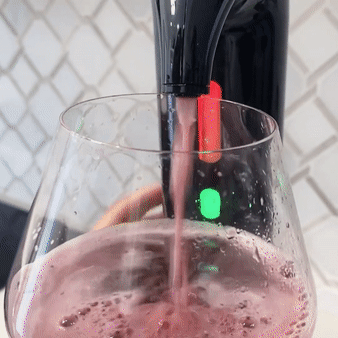 GIF of reviewer using black aerator 