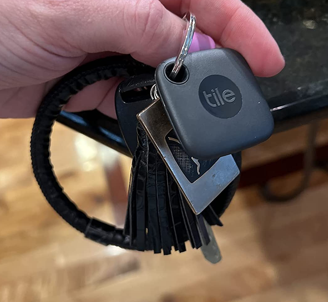 Reviewer image of the Tile Mate on their keys