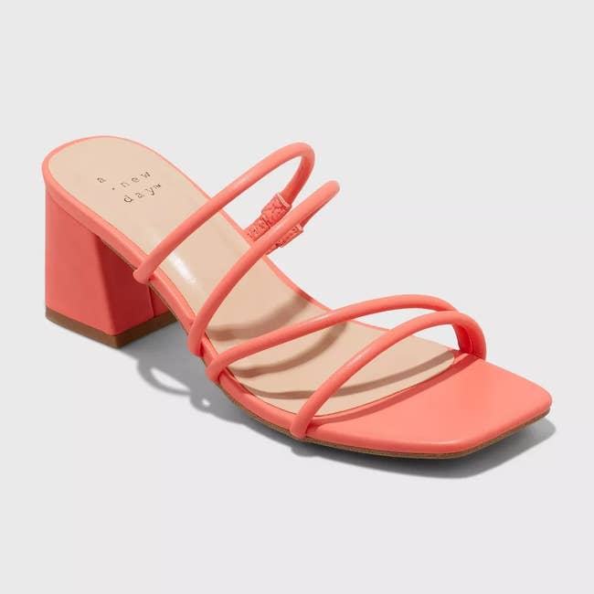 the sandals in coral