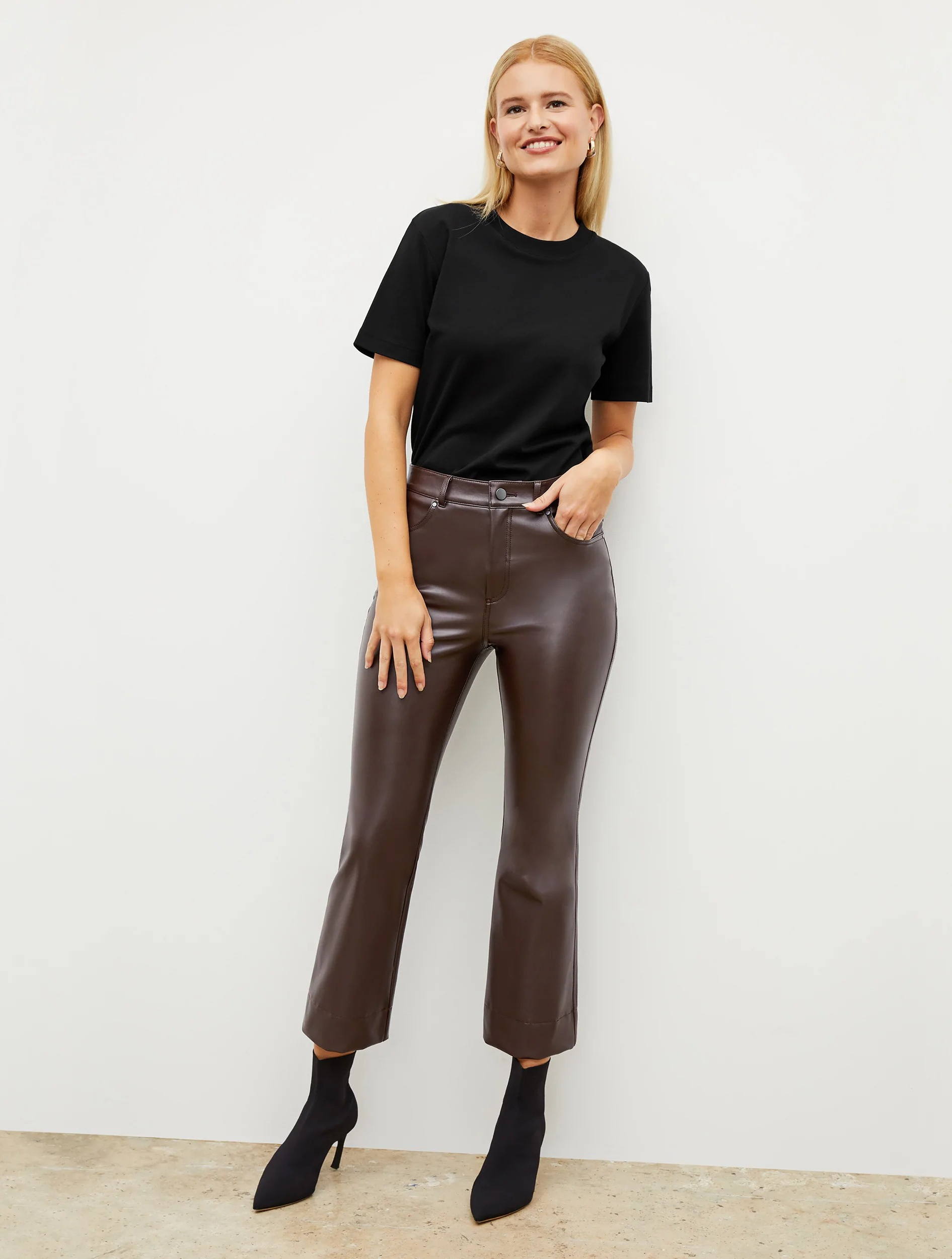 Brown Vegan Leather Trouser – Never Fully Dressed