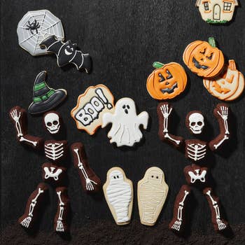 Decorated cookies made from cookie cutter kit