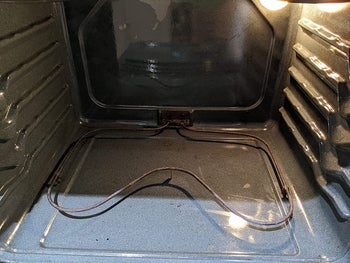 reviewer after image of the same oven now stain-free