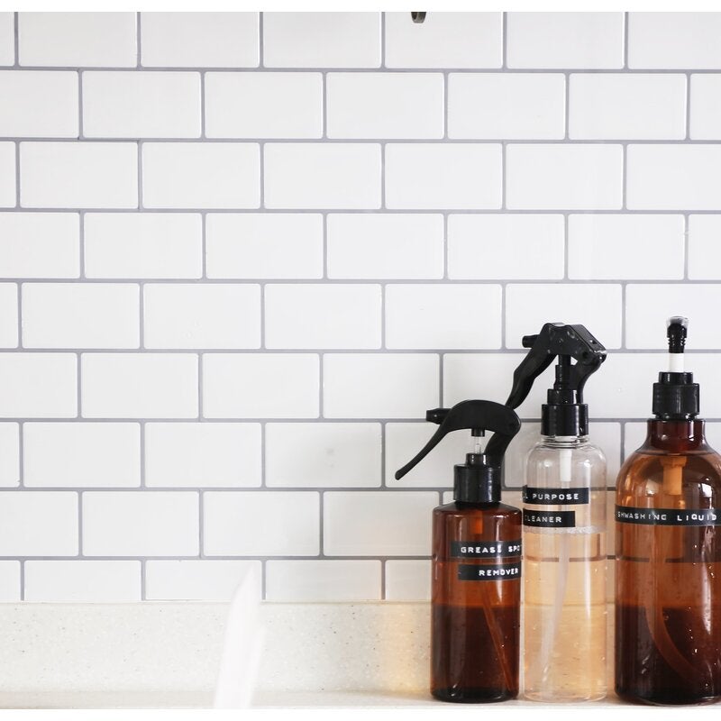 the white subway tiles