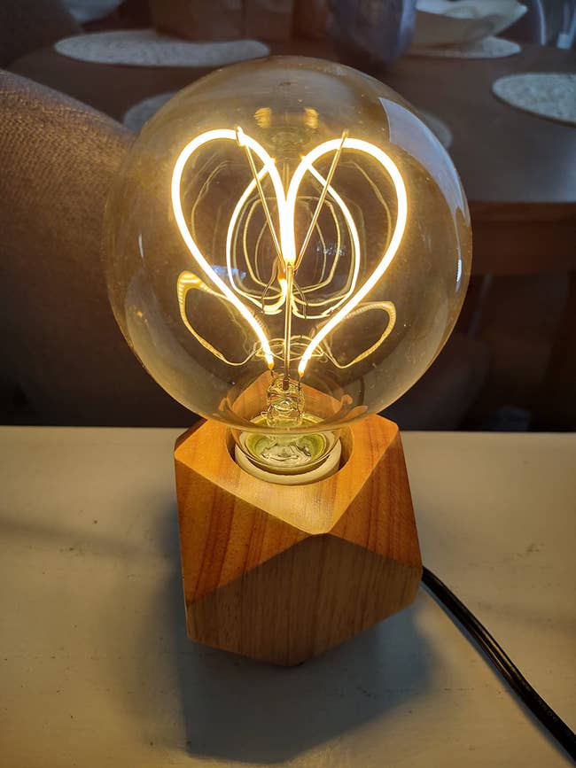 lightbulb with heart in it 