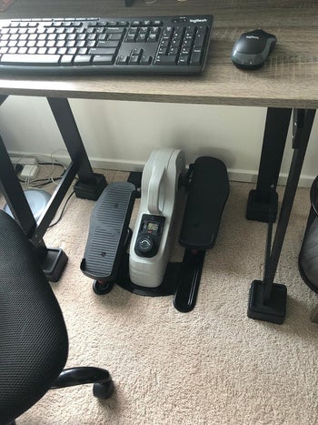 the elliptical under a desk