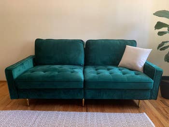 reviewer photo of green couch