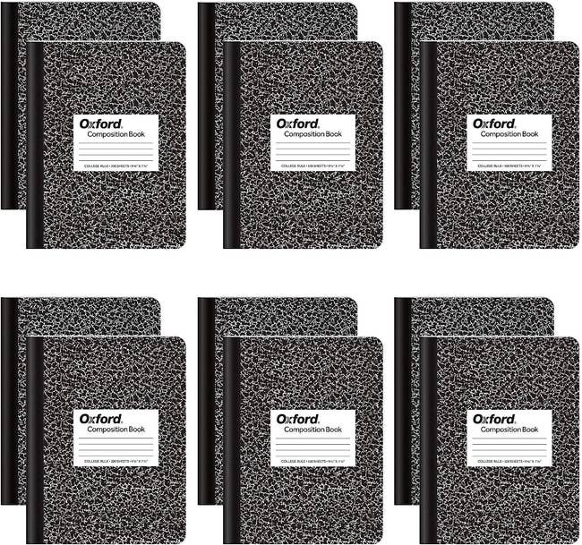 12 composition notebooks