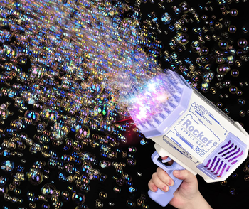 purple bubble gun with LED lights