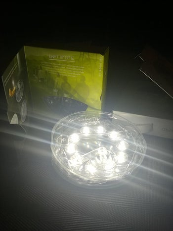 reviewer photo of collapsed Lumi lantern
