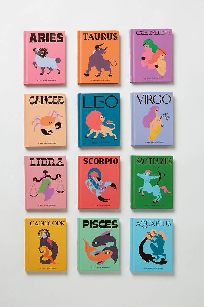 The colorful book covers