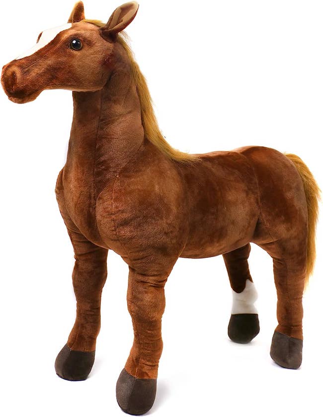 a large stuffed horse