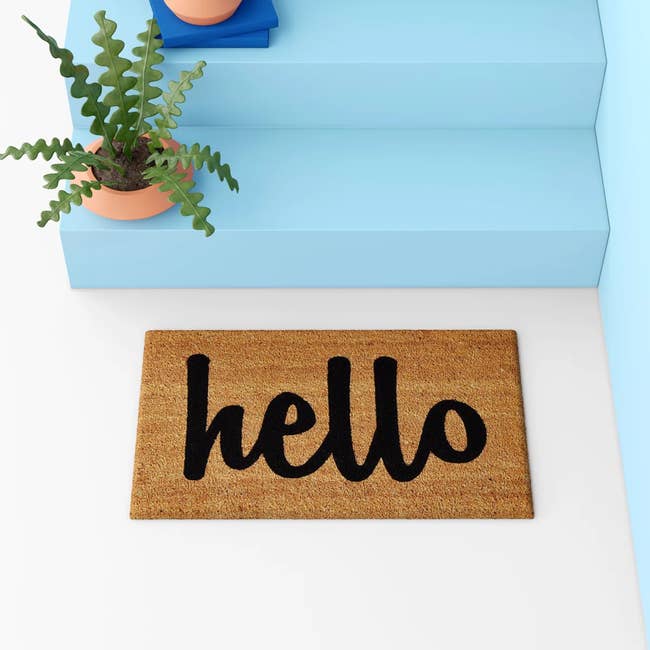 Coir doormat with