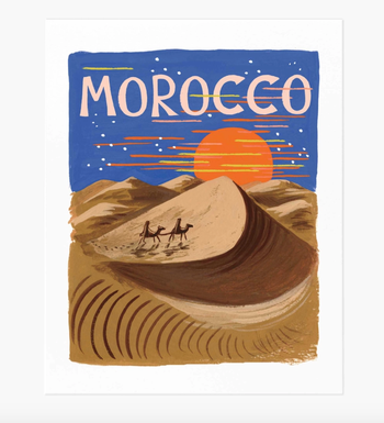 an illustrated Morocco print