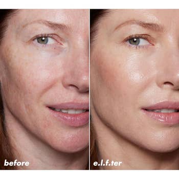 Close-up of a model's look   comparing 