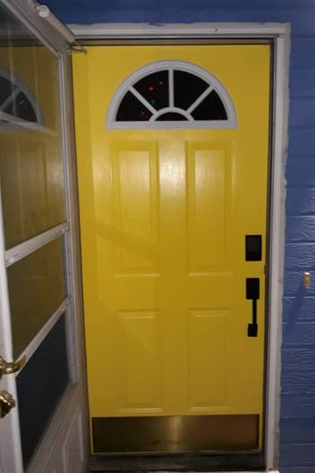 reviewer image of a door with yellow paint