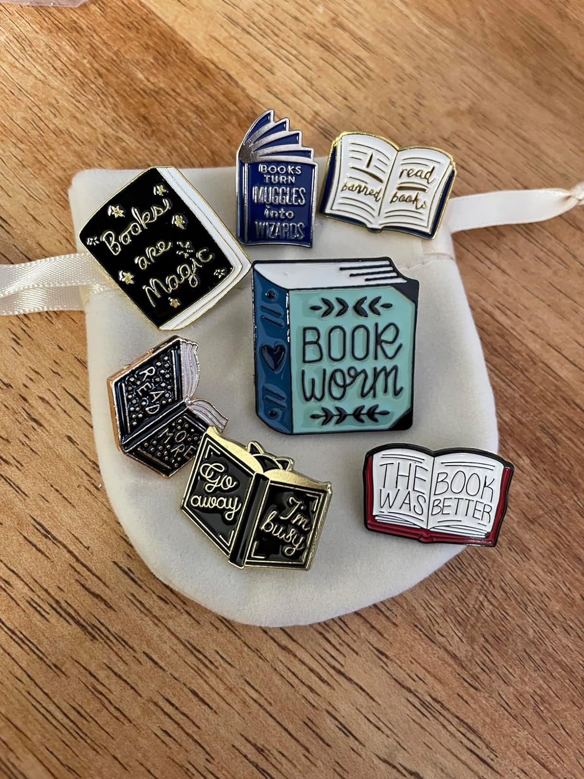 Get Lost in Books Enamel Pin Badge - Book Lover Enamel Pin - Book Cover - Literary Gift - Book Worm Pin - Reading Enamel Pin Badge