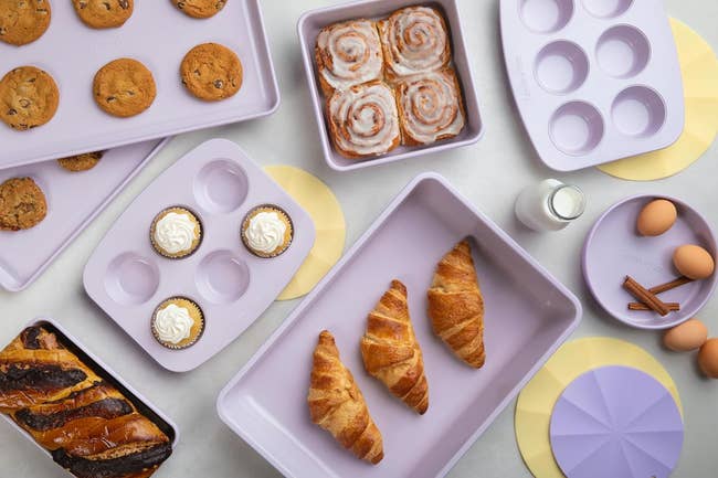 Assorted baked goods laid retired adjacent to baking trays and ingredients, apt for merchantability oregon look inspiration
