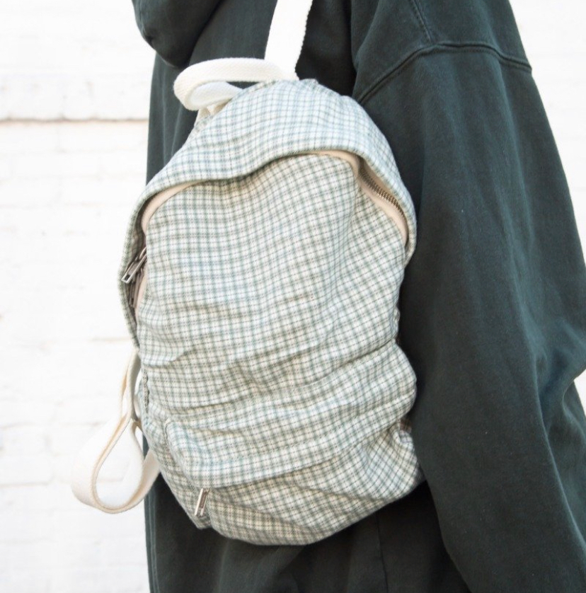 brandy melville plaid backpack