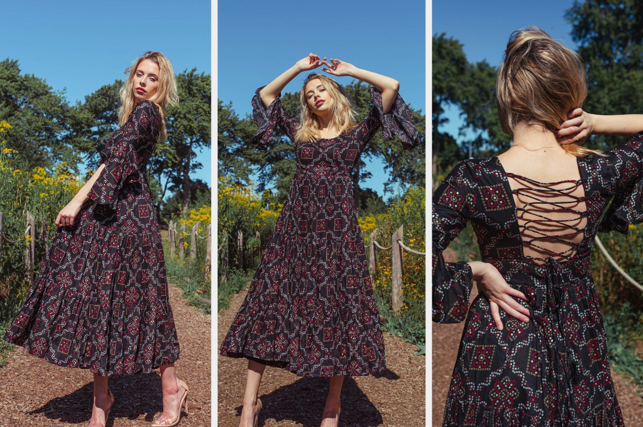 Model wearing the dress