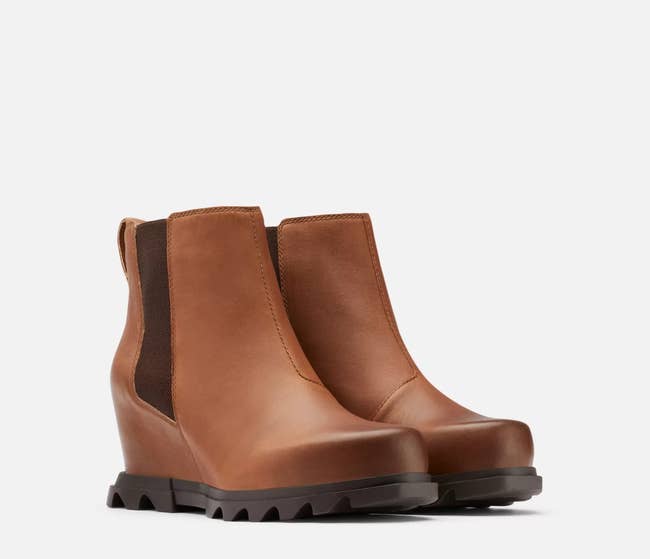 the wedge bootie in brown